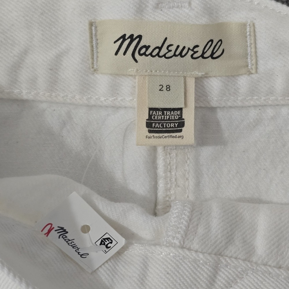 Madewell White Denim Utility Maxi Skirt NWT Fair Trade Cotton Size 28 - Picture 2 of 8